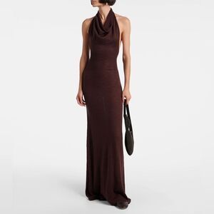 NWT AYA MUSE Reed halter maxi dress size Small 🤎